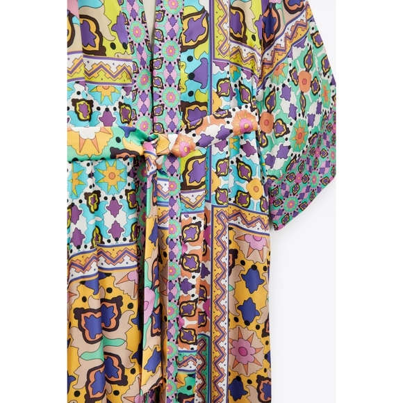Zara printed kimono with belt - Picture 15 of 17